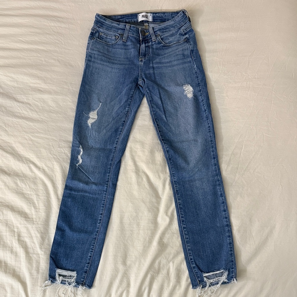 PAIGE Classic Blue Skinny Leg Jeans